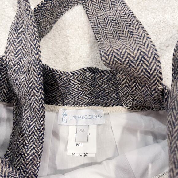 Girls 3T Bundle of Il Porticciolo Wool Herringbone Skirt and Hope & Henry Dress - Picture 4 of 15